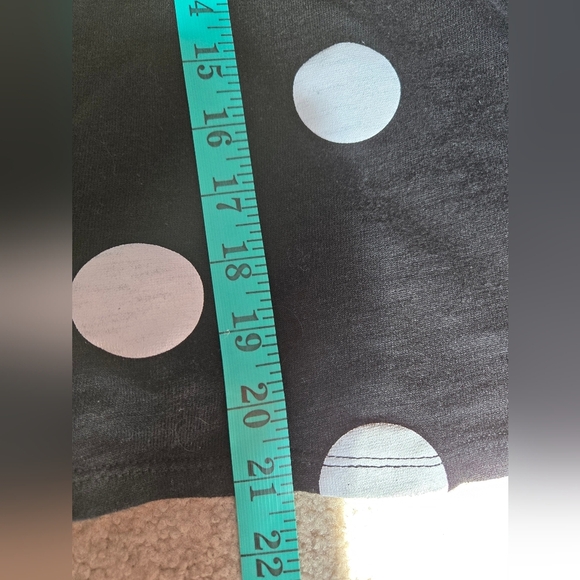 MAISON JULES Black and White Polka Dot Collared Women's Top with Cat. Size Small - Picture 10 of 10